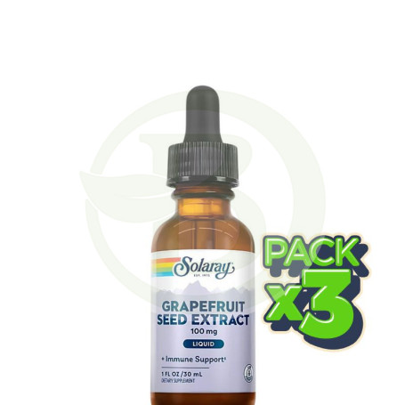 Pack 3x Grapefruit Seed 30Ml. Solaray