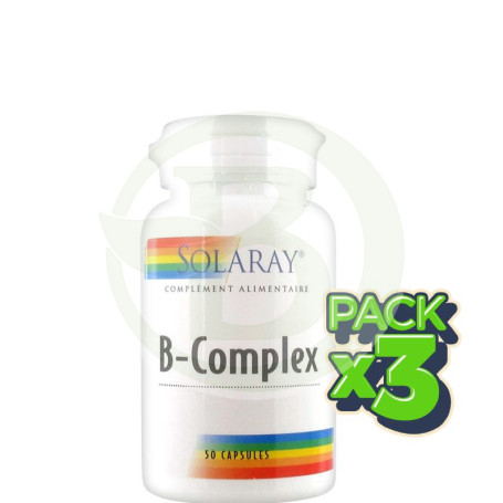 Pack 3x B-Complex 50 60 Cápsulas Solaray