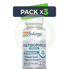 Pack 3x Multidophilus 12 Strains 50 Capsules Solaray