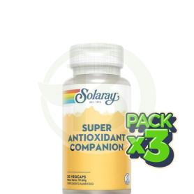 Pack 3x Super Antioxidant Companion 30 Cápsulas Solaray
