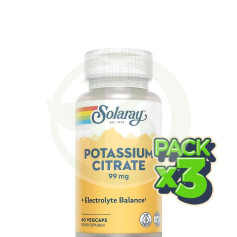 Pack 3x Potássio Citrato 99Mg. 60 Cápsulas Solaray
