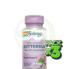 Pack 3x Butterbur 60 Cápsulas Vegetales Solaray