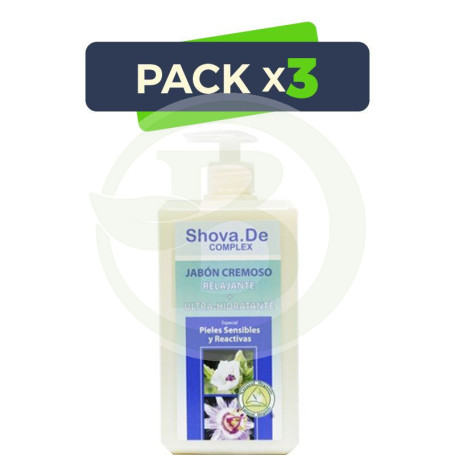 Pack 3x Jabón Cremoso Relajante 1000Ml. Shova De