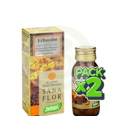 Pack 2x Sanaflor Compridos 2 Erbacalm 30Gr. Santiveri