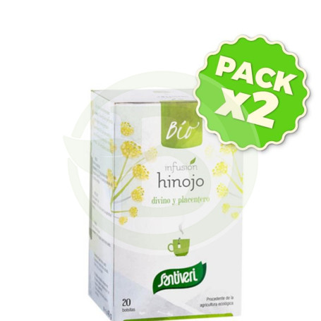 Pack 2x Sanaflor Hinojo Bio 20 Filtros Santiveri