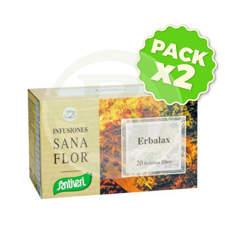 Pack 2x Sanaflor Erbalax 20 Filtros Santiveri