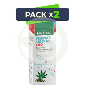 Pack 2x Gel Piernas Ligeras con Cbd 100Ml Santiveri