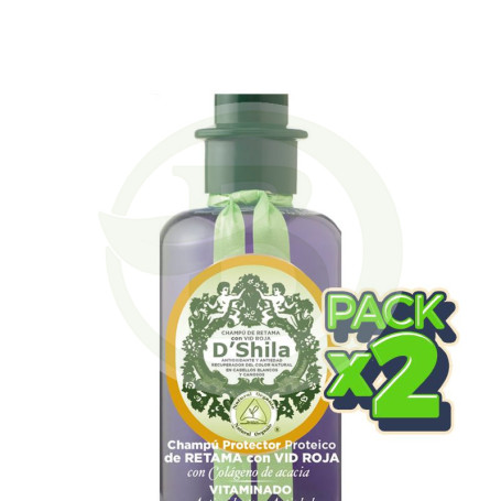 Pack 2x Champú Proteico De Retama con Vid Roja 300Ml. Shila