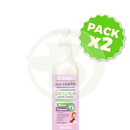 Pack 2x Fito-Jabón Dermoprotector Edad Escolar 500Ml. Shila
