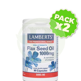 Pack 2x Aceite de Semillas de Lino 1000Mg. Lamberts
