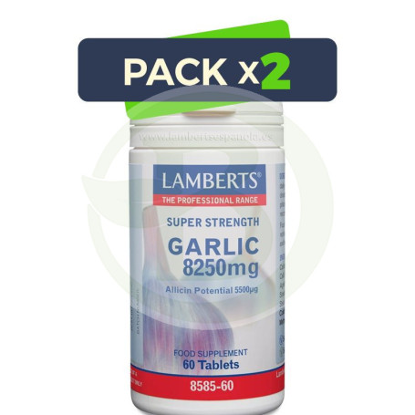 Pack 2x Ajo 8.250Mg. 60 Tabletas Lamberts