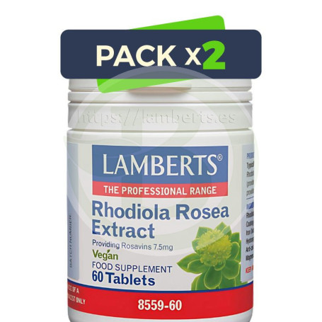 Pack 2x Rhodiola Rosea 250Mg 60 Tabletas Lamberts