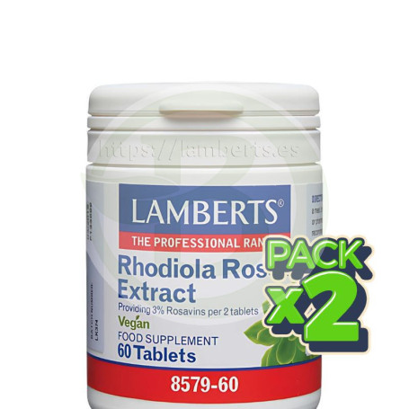 Pack 2x Rhodiola Rosea 1466Mg 60 Comprimidos Lamberts