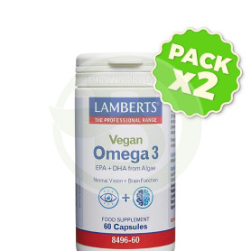 Pack 2x Omega 3 Vegano 60 Cápsulas Lamberts