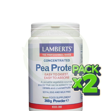 Pack 2x Pea Protein 360Gr Lamberts