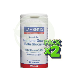 Pack 2x Immune-Guard Beta Glucans 60 Tabletas Lamberts