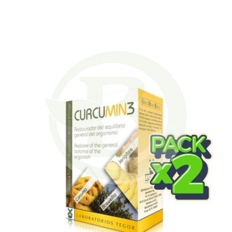 Pack 2x Curcumin3 30 Comprimidos Tegor