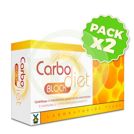 Pack 2x Carbodiet Block 60 Cápsulas Tegor