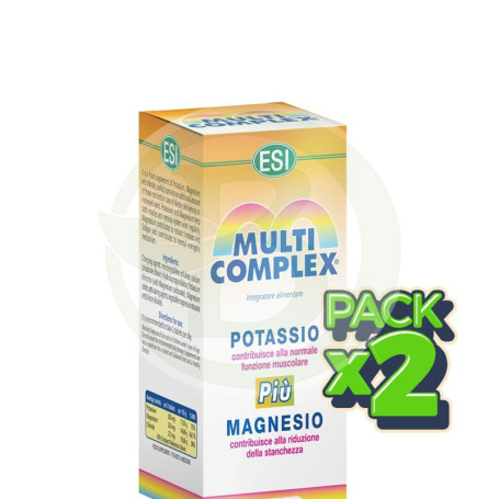 Pack 2x Multicomplex Potasio + Magnesio 90 Tabletas ESI - Trepat Diet