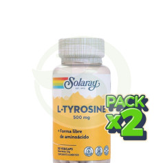 Pack 2x L-tirosina 500Mg. 50 Cápsulas Solaray