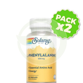 Pack 2x L-Phenylalanine 500Mg. 60 Cápsulas Solaray