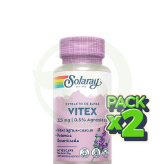Pack 2x Vitex (Chasteberry) 60 cápsulas Solaray