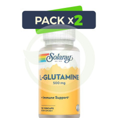 Pack 2x L-Glutamina 500Mg. 50 Cápsulas Solaray