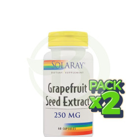 Pack 2x Grapefruit Seed 250Mg. 60 Cápsulas Solaray