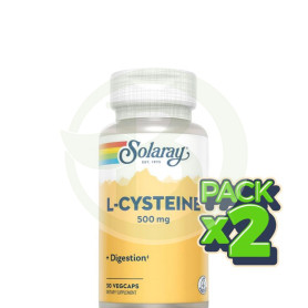Pack 2x L-Cisteína 500Mg. 30 Cápsulas Solaray