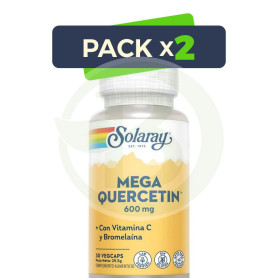 Pack 2x Mega Quercetín 600Mg. 60 Cápsulas Solaray