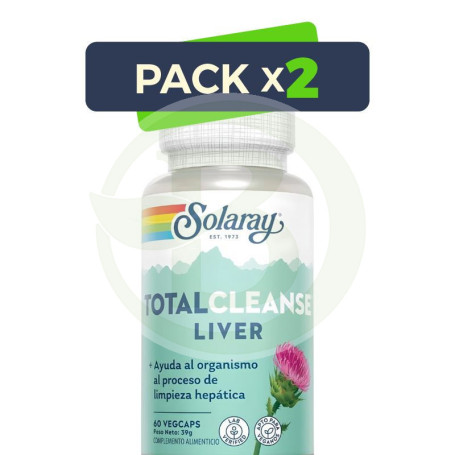 Pack 2x Total Cleanse Liver 60 Cápsulas Solaray