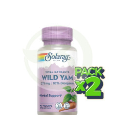 Pack 2x Inhame mexicano 275Mg. 60 Cápsulas Solaray