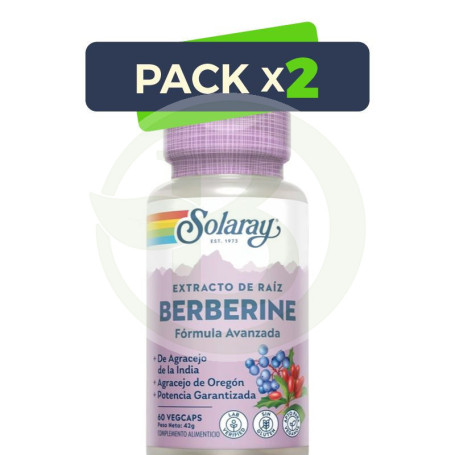 Pack 2x Berberine 60 Cápsulas Solaray