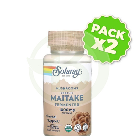 Pack 2x Maitake 500Mg. 60 Cápsulas Solaray