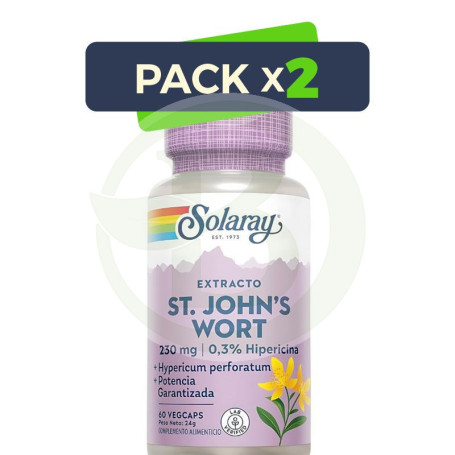Pack 2x St.Johns Wort 60 Cápsulas Solaray