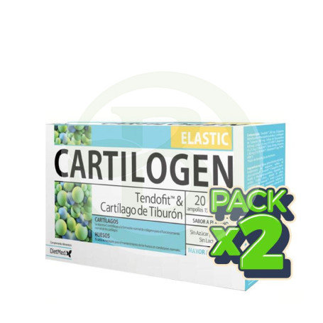 Pack 2x Cartilogen Elastic 20 Ampollas Dietmed