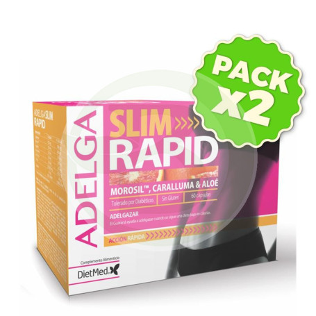 Pack 2x Adelgaslim Rapid 60 Cápsulas Dietmed