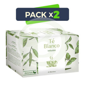 Pack 2x Infusión Té Blanco 20 Bolsitas Dietmed