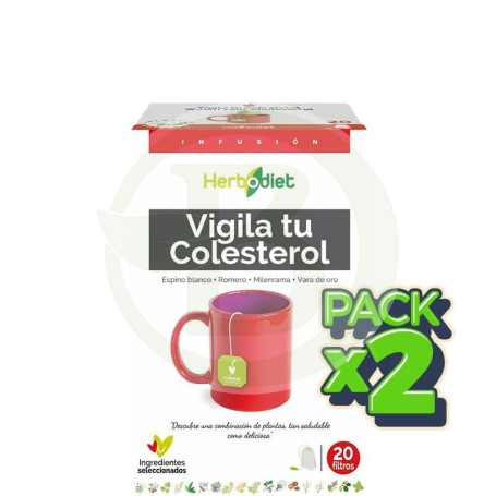 Pack 2x Herbodiet Colesterol 20 Filtros Nova Diet