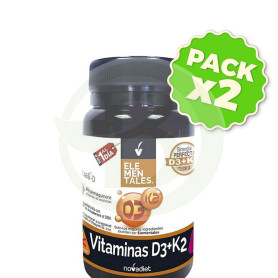 Pack 2x Vitaminas D3+K2 60 Cápsulas Nova Diet