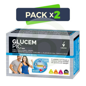 Pack 2x Glucem Pic 15 Comprimidos Novadiet