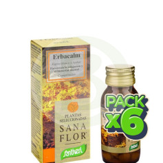 Pack 6x Sanaflor Comprimidos 2 Erbacalm 30Gr. Santiveri