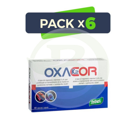 Pack 6x Oxacor K-2 40 Cápsulas Santiveri
