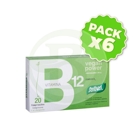 Pack 6x Vitaminas Complex-B12 20 Comprimidos Santiveri