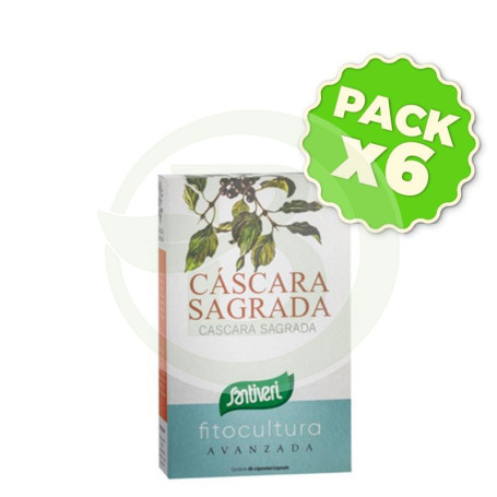 Pack 6x Cápsulas Cáscara Sagrada 12Gr. Santiveri