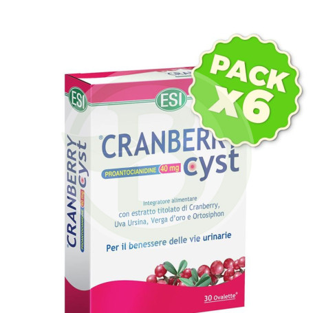 Pack 6x Cranberry Cyst 700Mg. Laboratorios ESI
