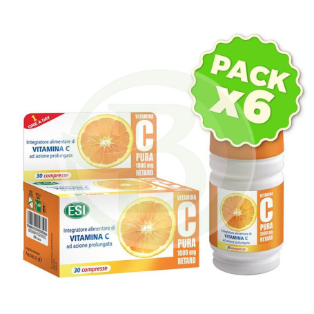 Pack 6x Vitamina C Pura Retard 1000Mg. ESI