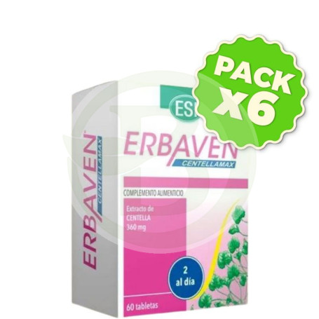 Pack 6x Erbaven Centellamax 60 Tabletas Esi