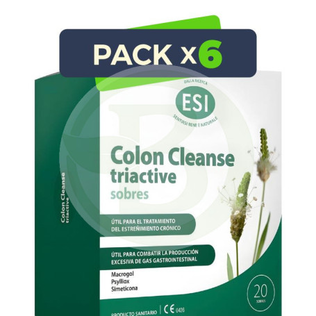 Pack 6x Colon Cleanse Triactive 20 Sobres Esi