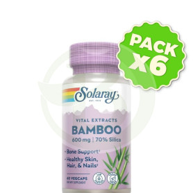 Pack 6x Bambú 300Mg. 60 Cápsulas Solaray